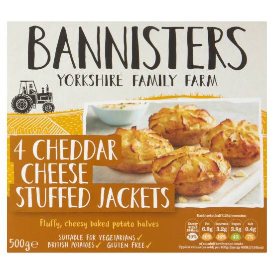 Bannisters Yorkshire Family Farm Cheddar Cheese Stuffed Jackets