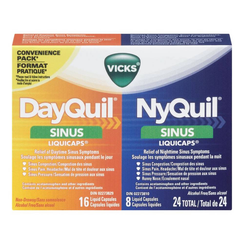 Vicks Dayquil Nyquil Sinus Cap Combo (24 ea)