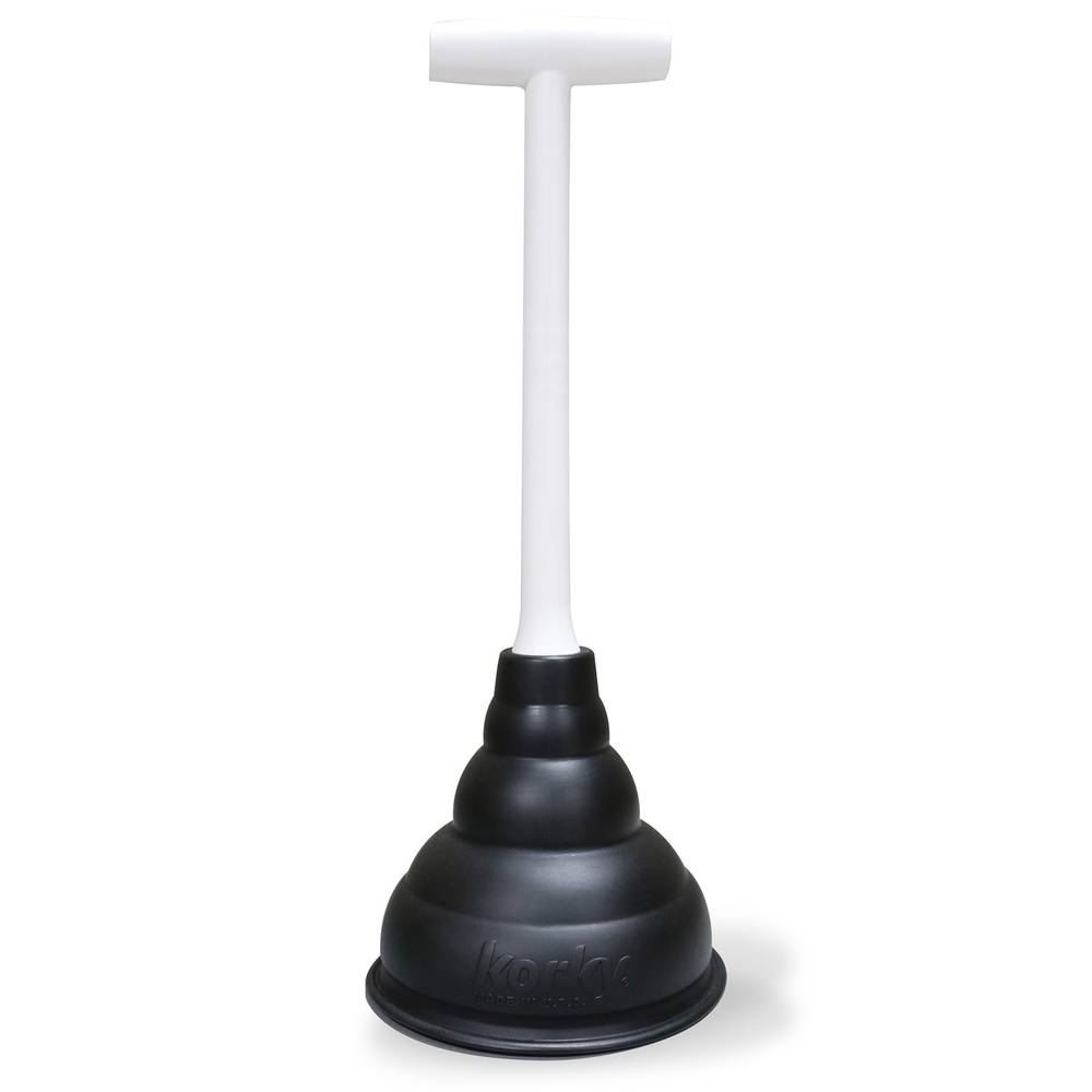 Korky 5.5-in Black Rubber Plunger with 9.5-in Handle | 94-4PK