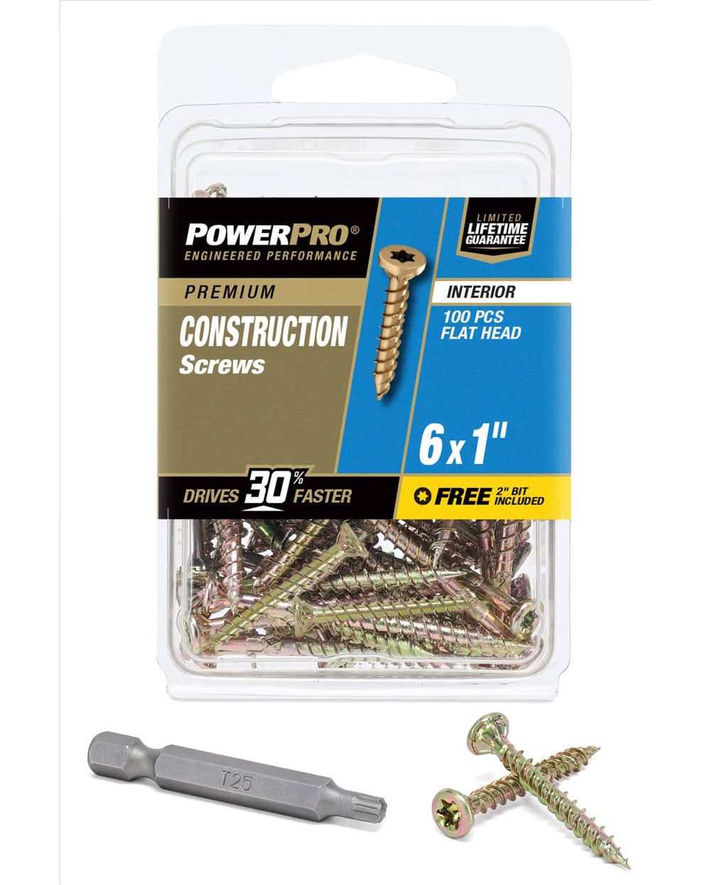 Hillman Power Pro No. 6 X 1 In. L Star Coarse Wood Screws 100 Pk