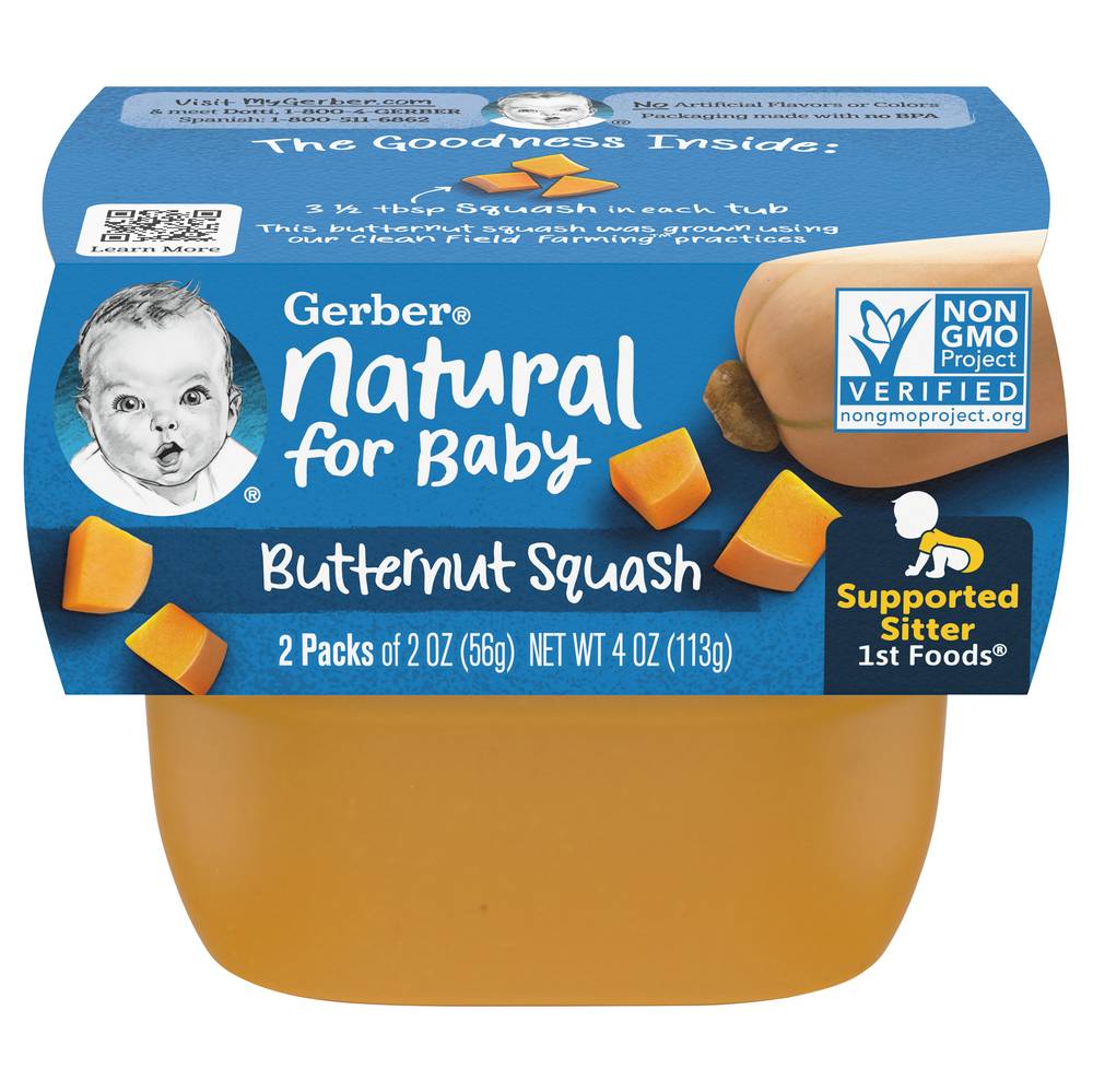 Gerber 1St Foods Supported Sitter Butternut Squash Baby Food (4 oz)