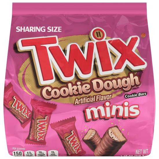 Twix Minis Cookie Dough Cookie Bars Sharing Size