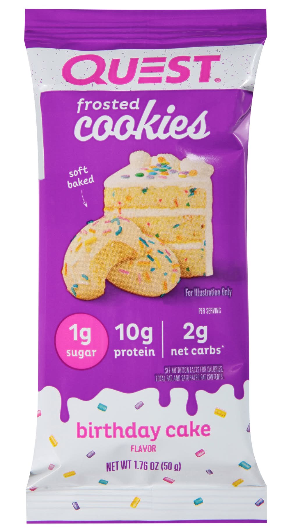 Quest Frosted Cookies, Birthday Cake (1.76 oz)