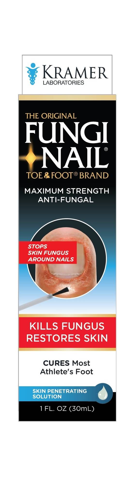 Fungi Nail Toe & Foot Antifungal Skin Penatrating Solution Max Strength (1 oz)