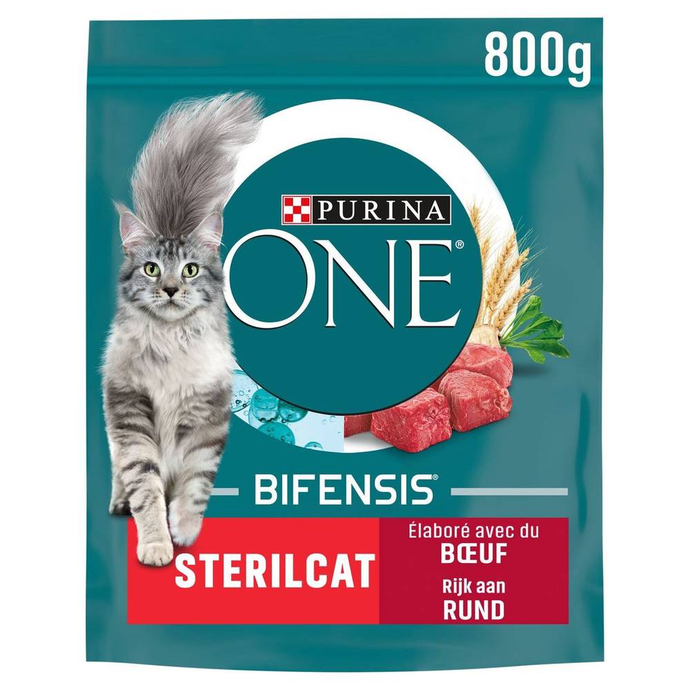 Purina ONE Bifensis Aliment Chat Adulte Stérilisé Croquettes Boeuf 800g