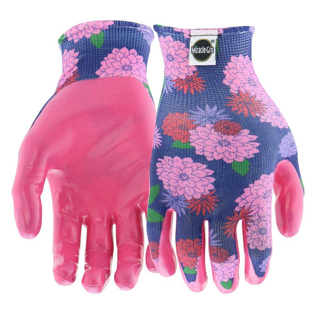 Miracle-Gro Medium/Large Polyurethane dipped Poly/Cotton Gardening Gloves 3 -Pairs | MG37126/WML3P