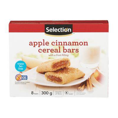 Selection barres de céréales aux pommes et à la cannelle (300 g) - apple and cinnamon cereal bars (300 g)