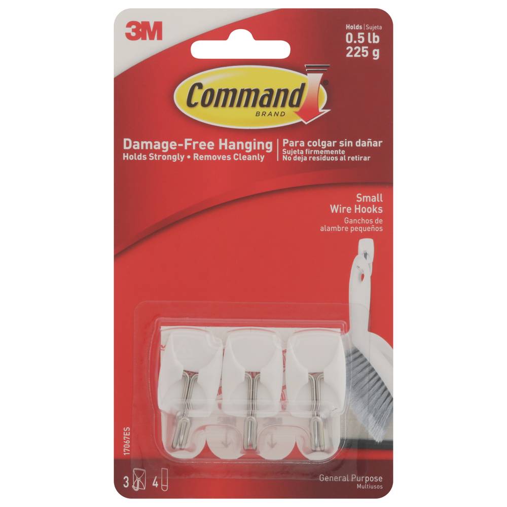 Command Small Hanging Wire Hooks (3 ct)
