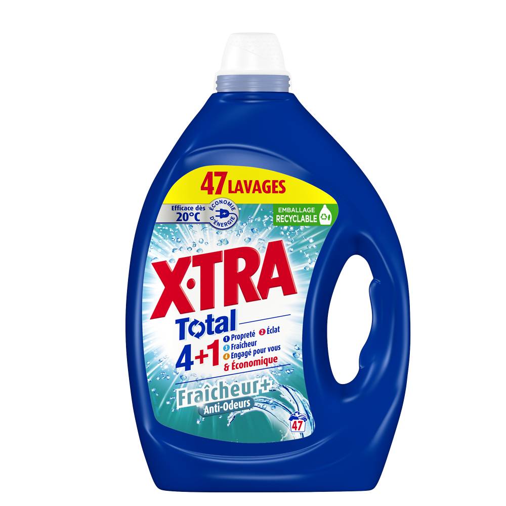 Lessive liquide fraicheur+ anti odeurs X-TRA - 47 lavages