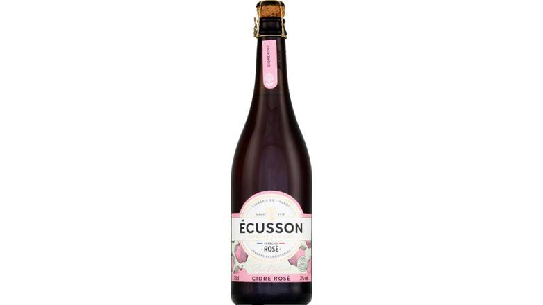 Ecusson Cidre rosé naturel 3% vol. La bouteille de 75cl