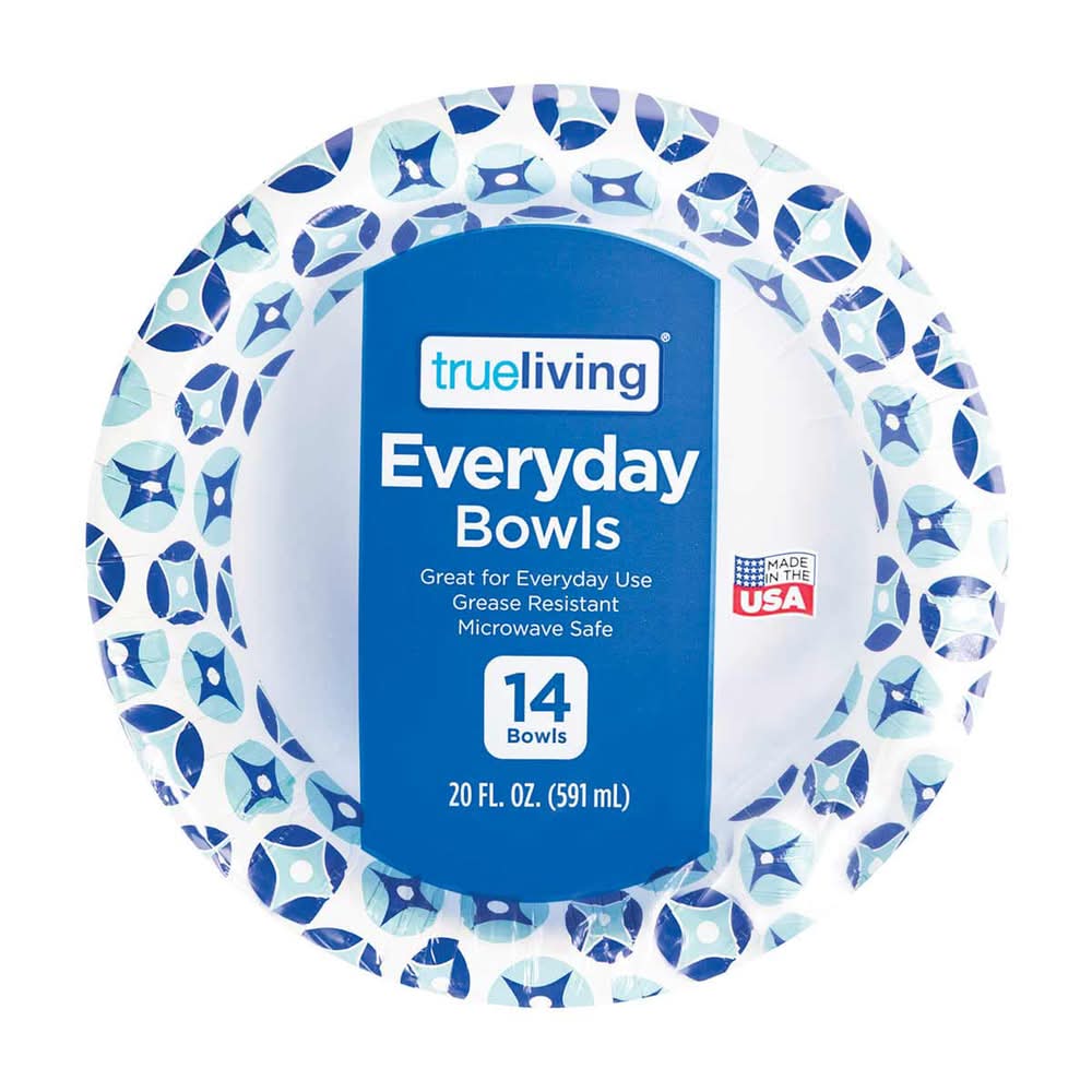 True Living Round Everyday Bowls 20 fl oz (14 ct)