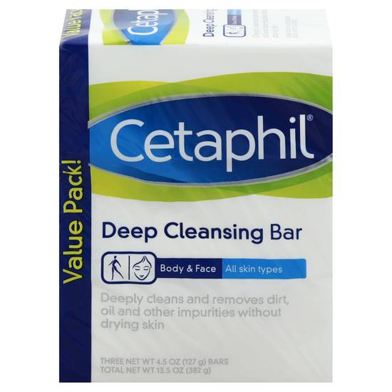 Cetaphil Deep Cleansing Bar Value pack (3 ct)