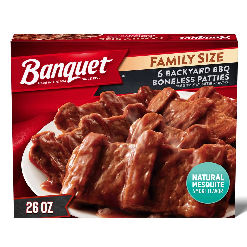 Banquet Family Size Backyard Bbq Boneless Patties (26 oz, 6 ct)