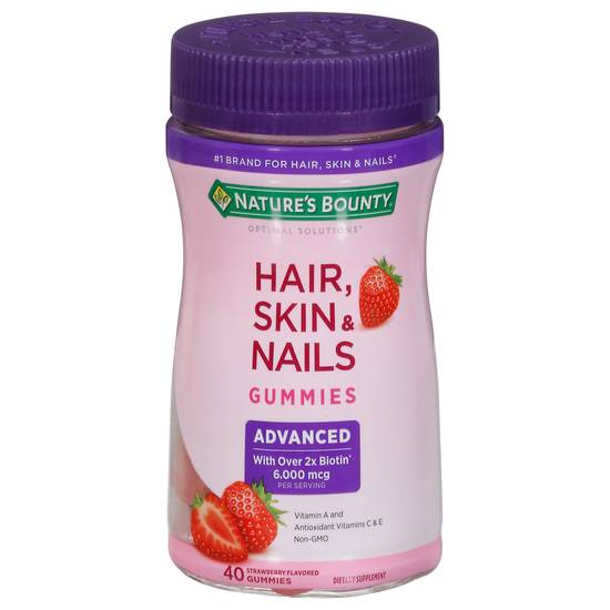 Nature's Bounty Hair Skin & Nails Advanced 6000 Mcg Gummies (strawberry )