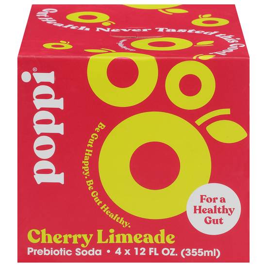 Poppi Prebiotic Soda (4 ct, 12 fl oz) (cherry limeade)