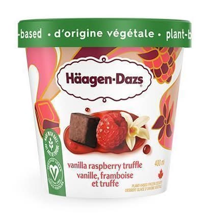 Häagen-Dazs Oat Plant Based Ice Cream, Vanilla Raspberry (400 ml)