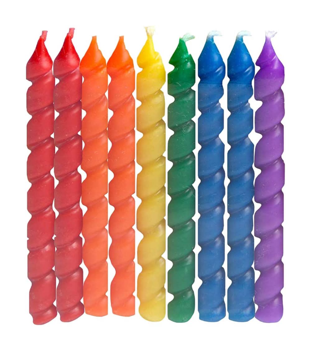 321 Party! Rainbow Birthday Candles 10 Ct