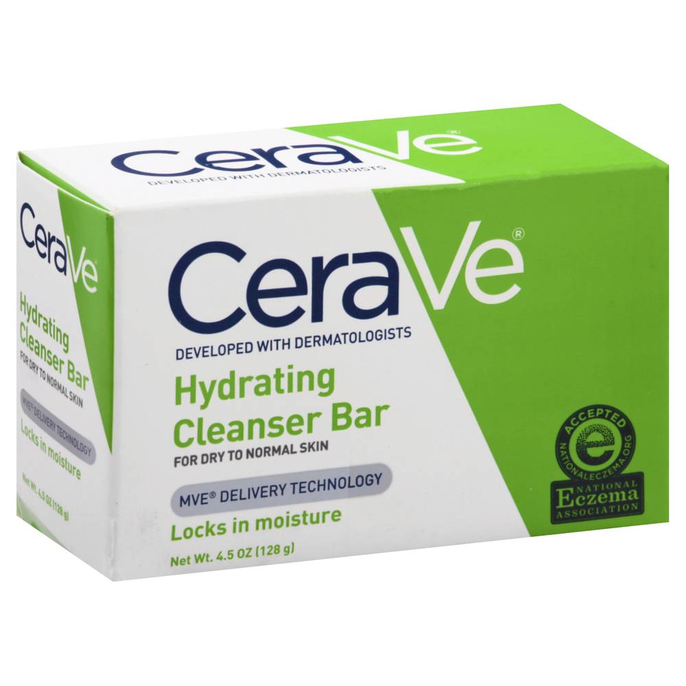 CeraVe Hydrating Cleansing Bar For Face and Body (4.5 oz)