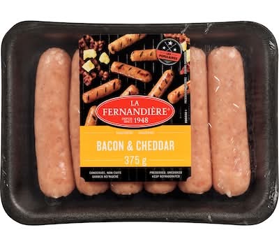 La fernandière saucisses - sausages (6 unités) (bacon & cheddar)