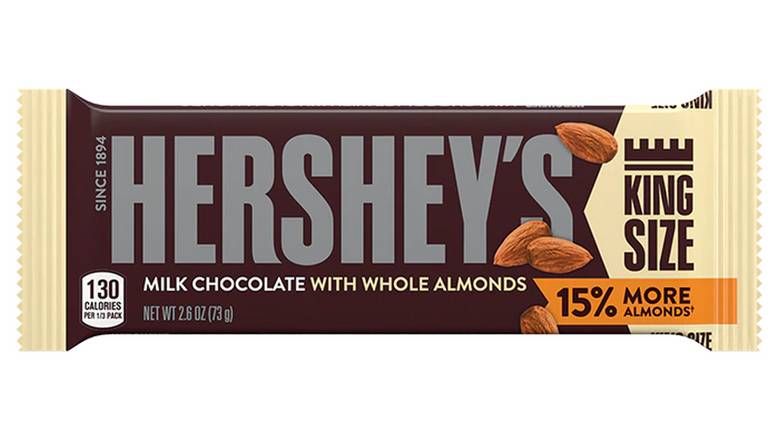 Hershey'S - King Size Milk Chocolate With Almonds Bar