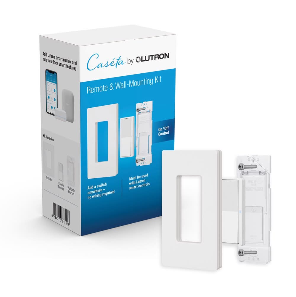 Lutron Pico Smart Smart-Enabled Wireless Remote W/Wall Mount Kit White 1 Pk