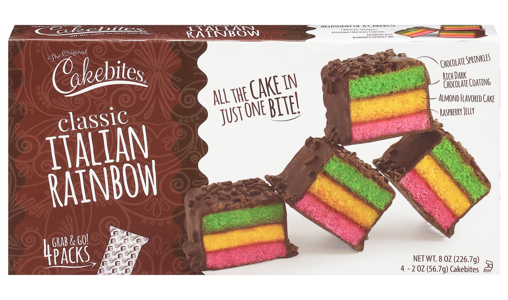 Cakebites Classic Italian Rainbow Family pack (8 oz)