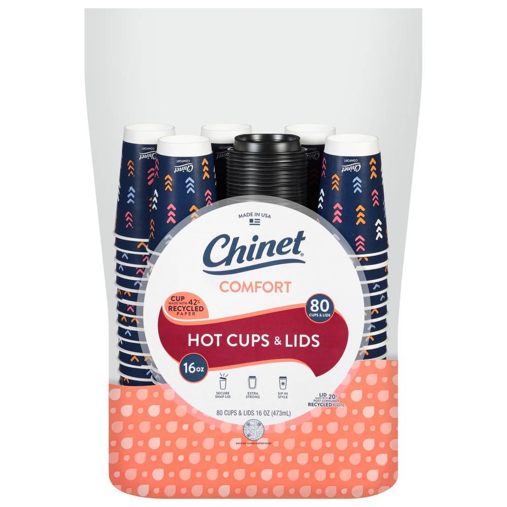 Chinet Comfort Cups With Lids (80 ct)