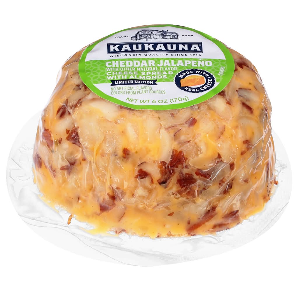 Kaukauna Cheese Spread With Almonds, Cheddar Jalapeno (6 oz)
