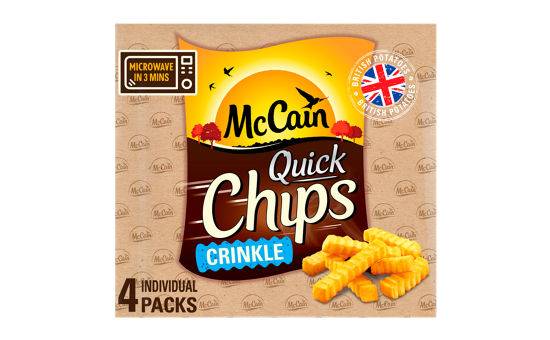 Frozen McCain Crinkle Cut Quick Chips 4x100g