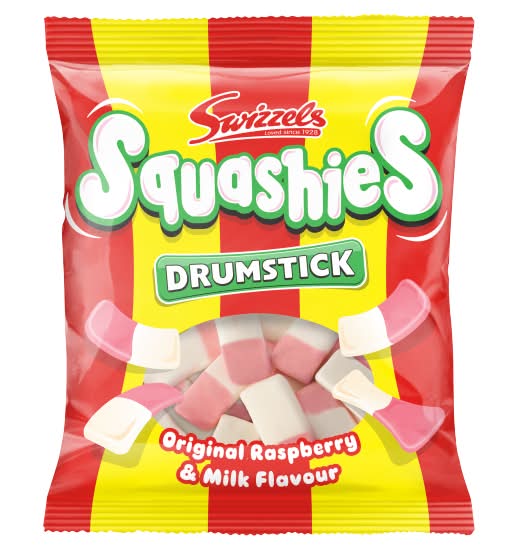 Swizzels Raspberry-Milk, Drumstick Squashies Original (140g)
