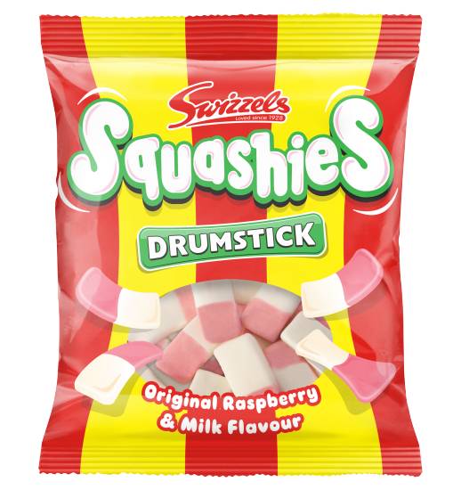 Swizzels Raspberry-Milk, Drumstick Squashies Original (140g)