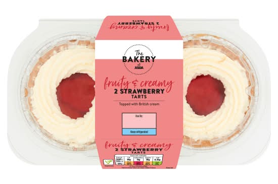 ASDA The Bakery Fruity & Creamy Strawberry Tarts (2 pack)