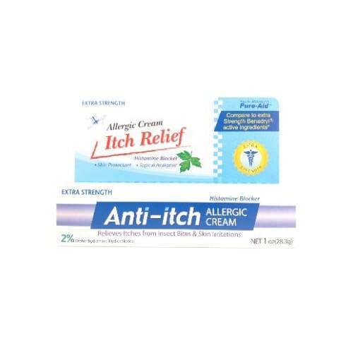 Pure-Aid Extra Strength Anti-Itch Allergic Cream (1 oz)