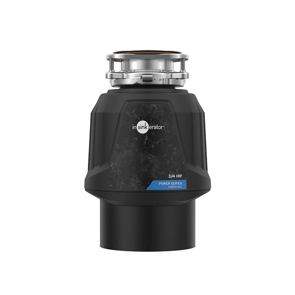 InSinkErator Power 15ss Power Series Continuous Feed 3/4-hp Septic Safe Non-Corded Garbage Disposal, Black