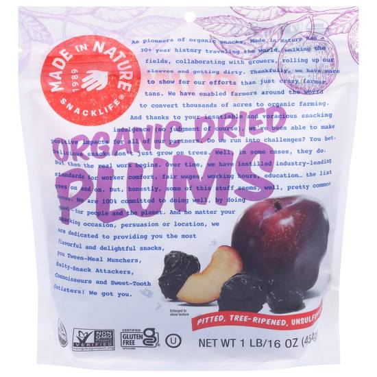 Made in Nature Organic Dired Plums