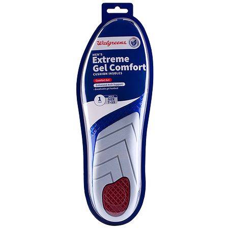 Walgreens Men's Extreme Gel Comfort Cushion Insoles - Size 7-13 1.0 pr