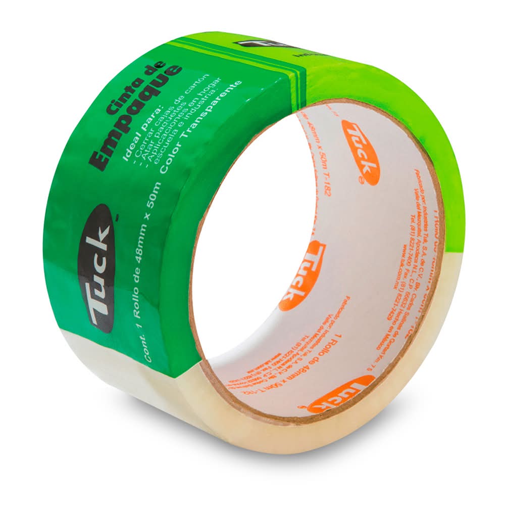 Tuck · Cinta de empaque transparente, 48mm x 50m, transparente