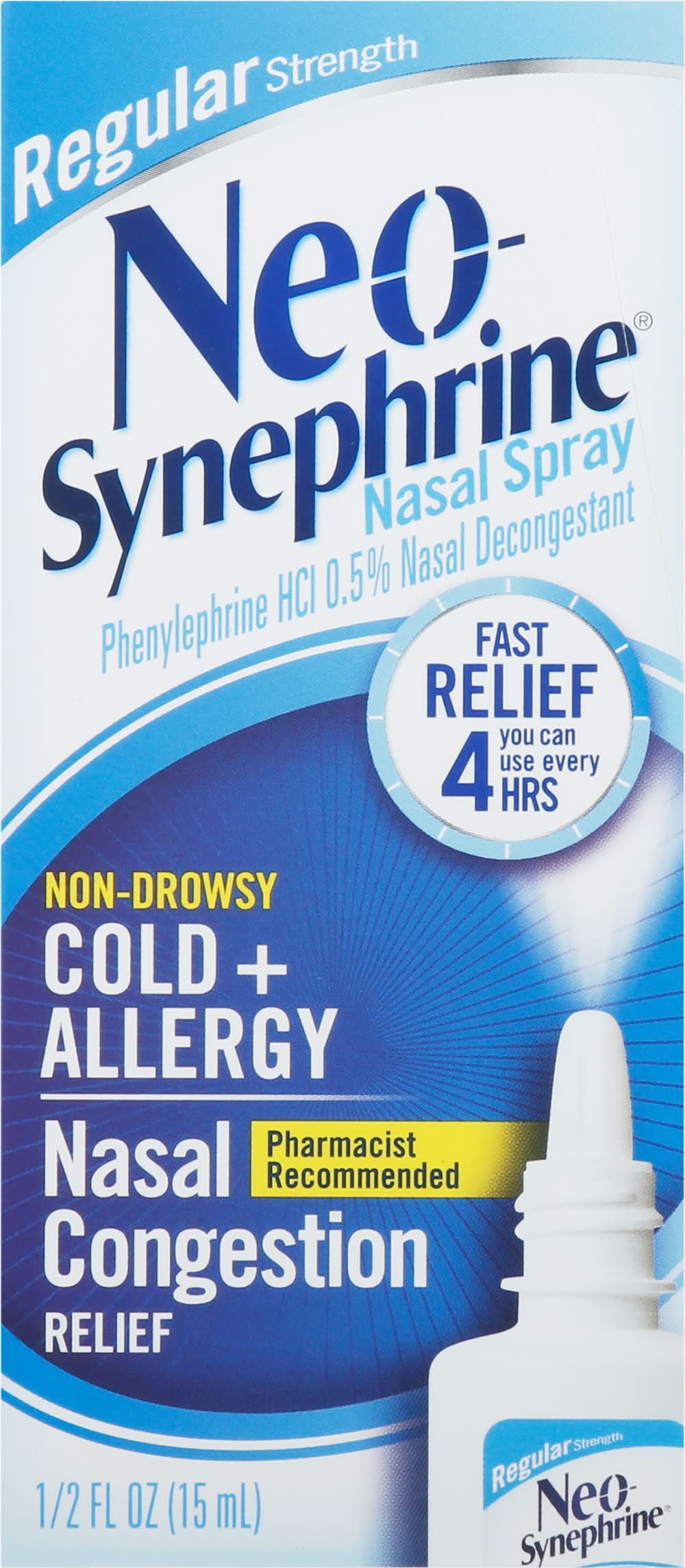 Neo-Synephrine Non-Drowsy Cold & Allergy Nasal Congestion Relief (0.5 fl oz)