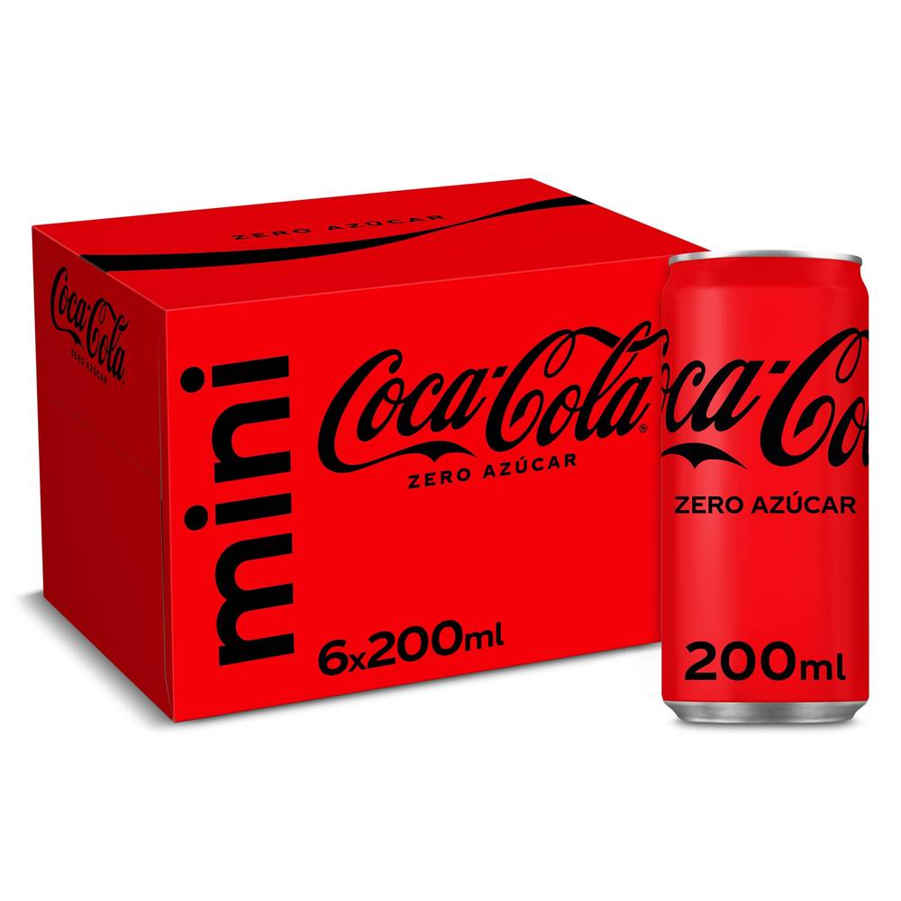 Refresco De Cola Zero Azúcar Coca-Cola Lata 6 X 200 Ml