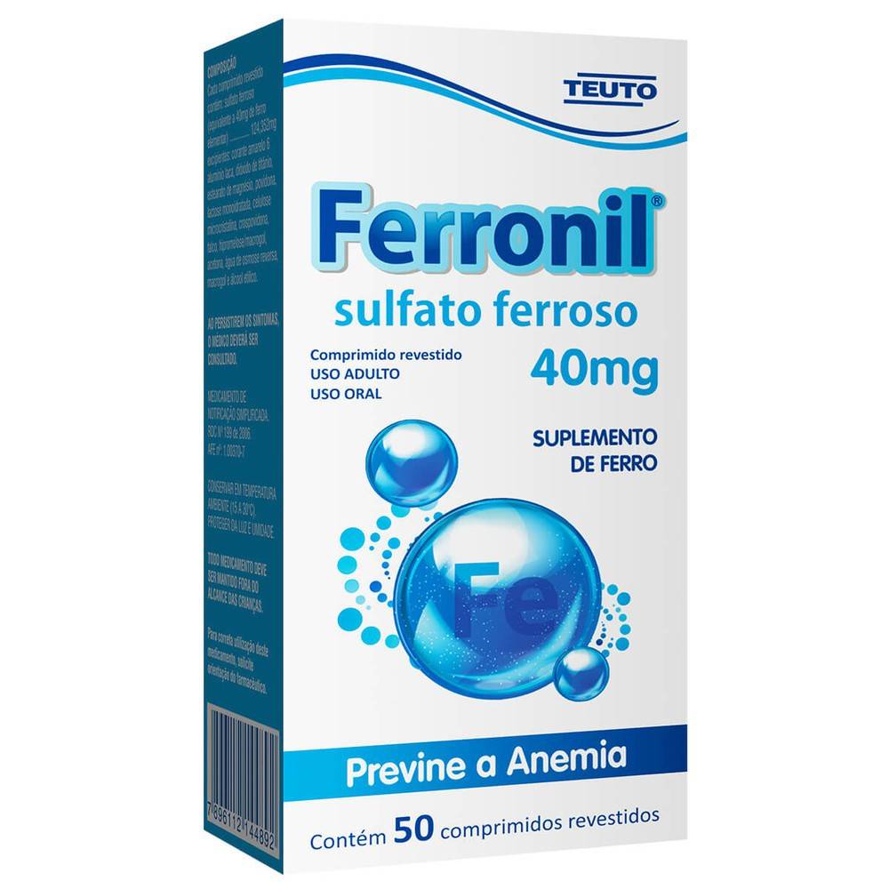 Teuto ferronil 40mg (50 comprimidos)