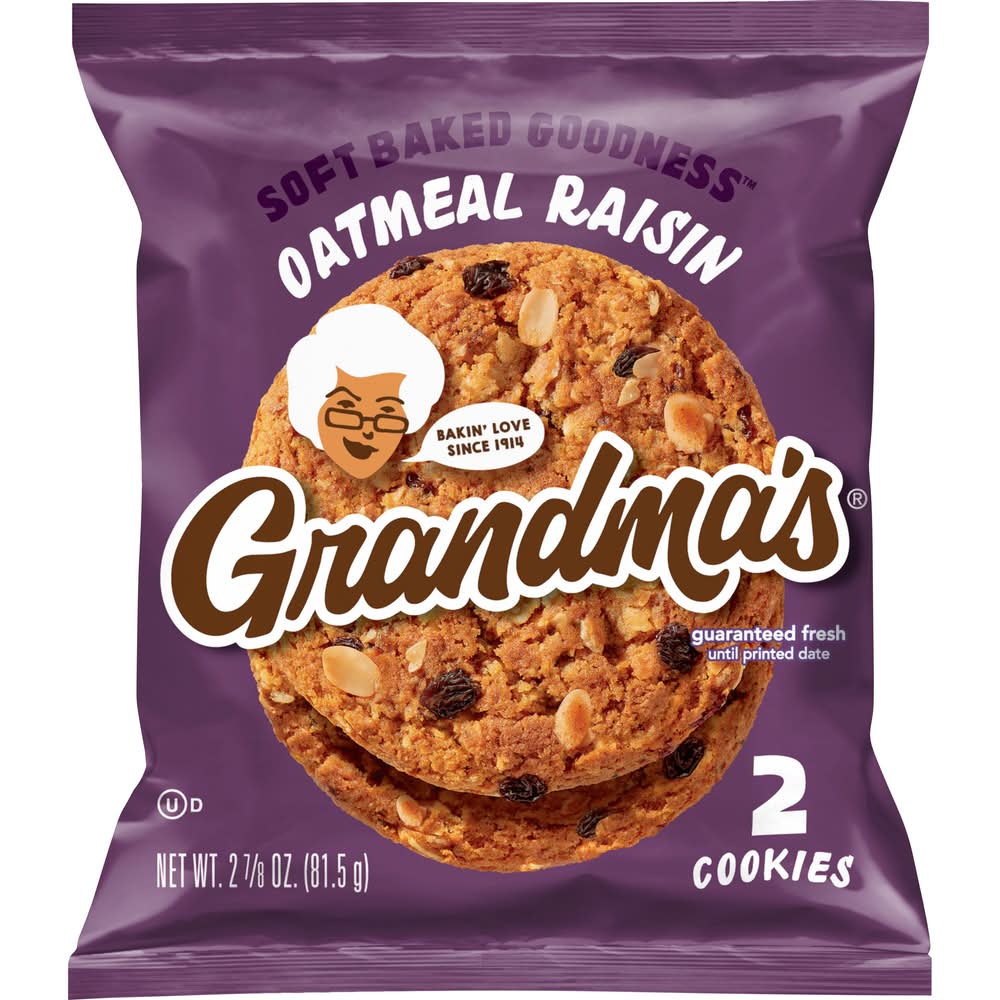 Grandma's Soft Baked Goodness Cookies, Oatmeal Raisin (2.88 oz, 2 ct)
