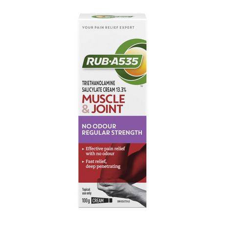 Ruba535 rub a535 muscle and joint no odour regular strength - rub a535 muscle and joint no odour regular strength (100g)