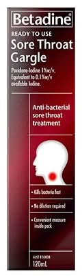 Betadine Sore Throat Gargle 120Ml