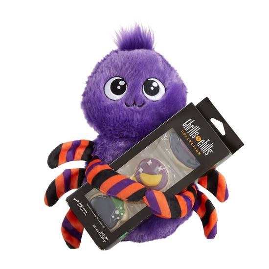 Thrills & Chills Halloween Spider & Cookies Bewitching Bites Dog Toy & Treats Gift Set (Flavor: Peanut Butter, Size: 2.1 Oz)