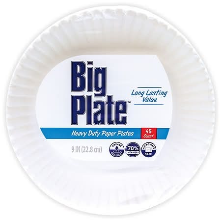 Walgreens Big Plate Heavy Duty Paper Plates 9in (1.25 lbs)