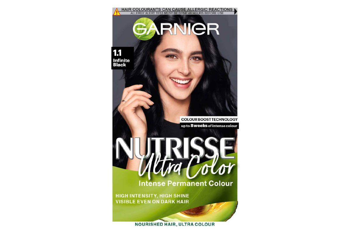 GARNIER NUTRISSE Ultra Color GB 1.10 Infinite Black Permanent Hair Dye