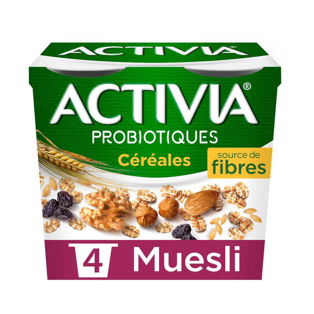 Activia - Yaourt céréales muesli (4 pièces)
