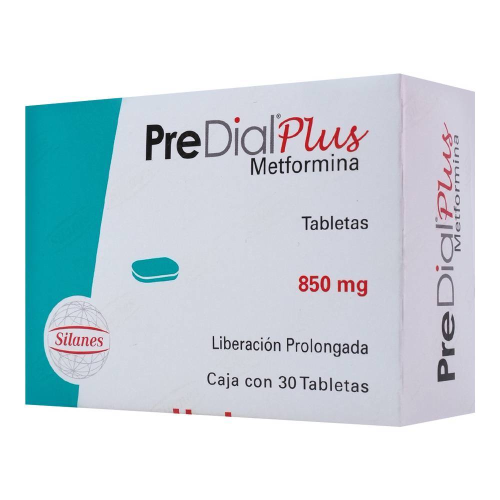 Silanes predial-plus metformina tabletas 850 mg (30 piezas)