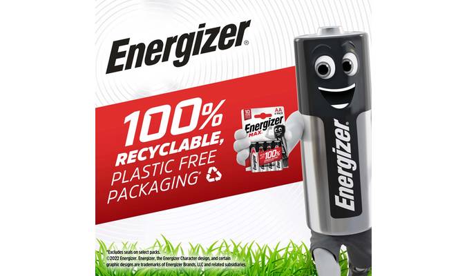 Energizer Max AA Batteries, Alkaline, 4 Pack