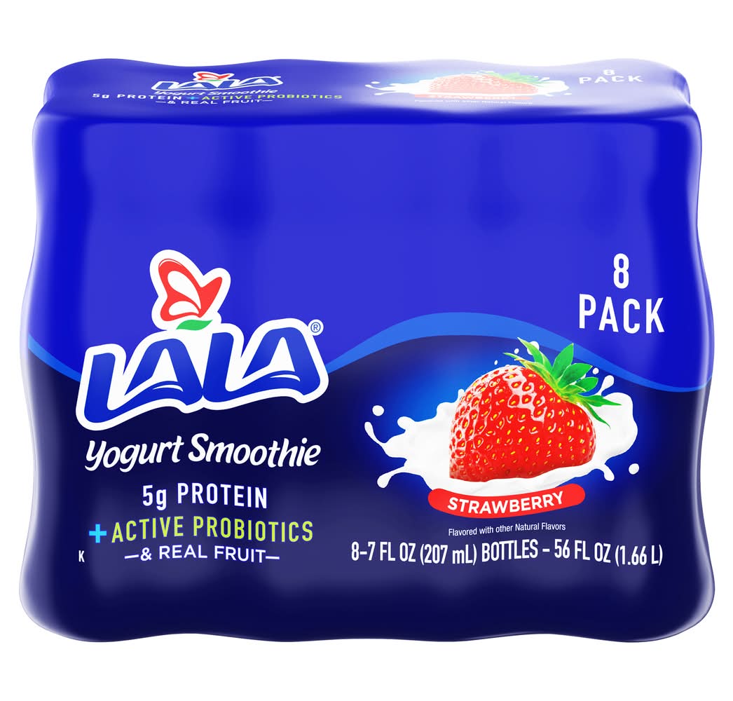 Lala Yogurt Smoothie Drinks, Strawberry (8 x 7 fl oz)